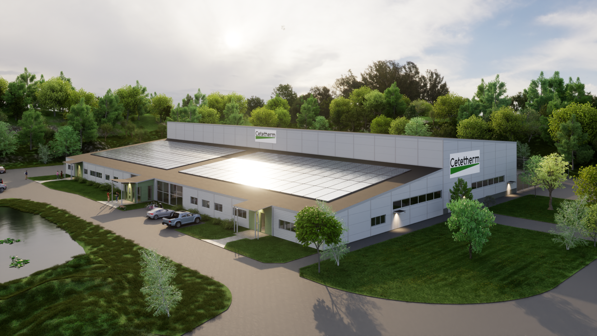  Cetetherms nya fabrik på Gärdet av Silverskär Plan & Arkitekt