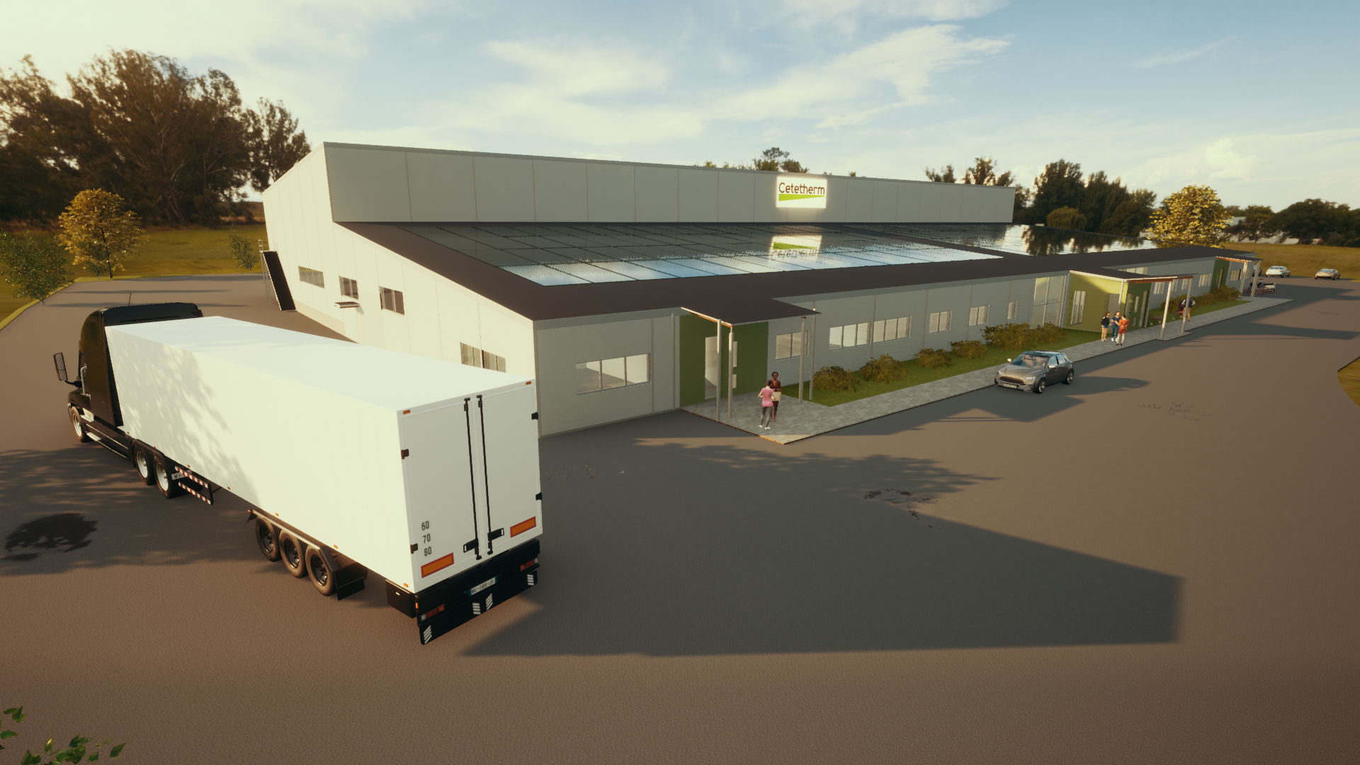  Cetetherms nya fabrik på Gärdet av Silverskär Plan & Arkitekt