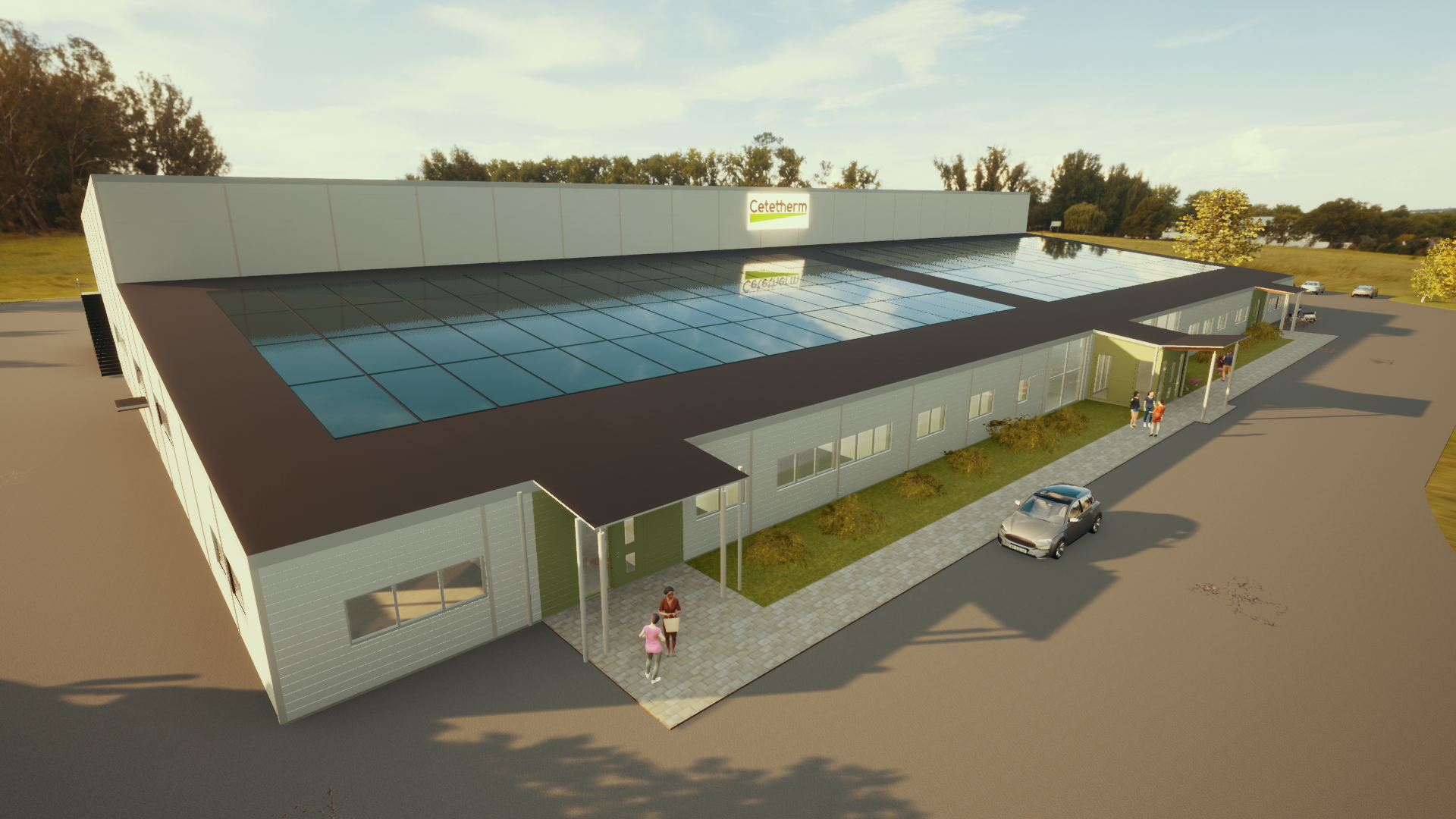  Cetetherms nya fabrik på Gärdet av Silverskär Plan & Arkitekt