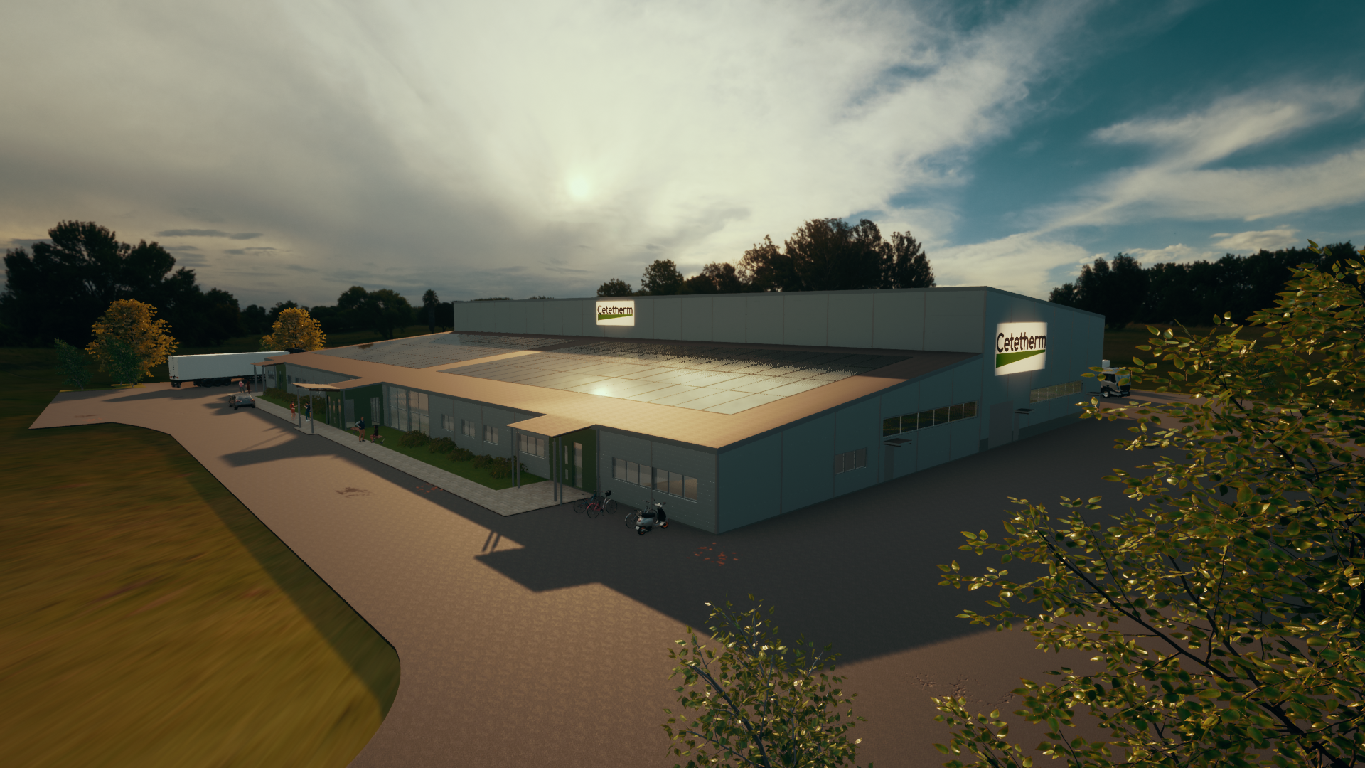  Cetetherms nya fabrik på Gärdet av Silverskär Plan & Arkitekt