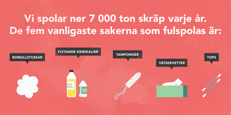 Vad ska spolas ner