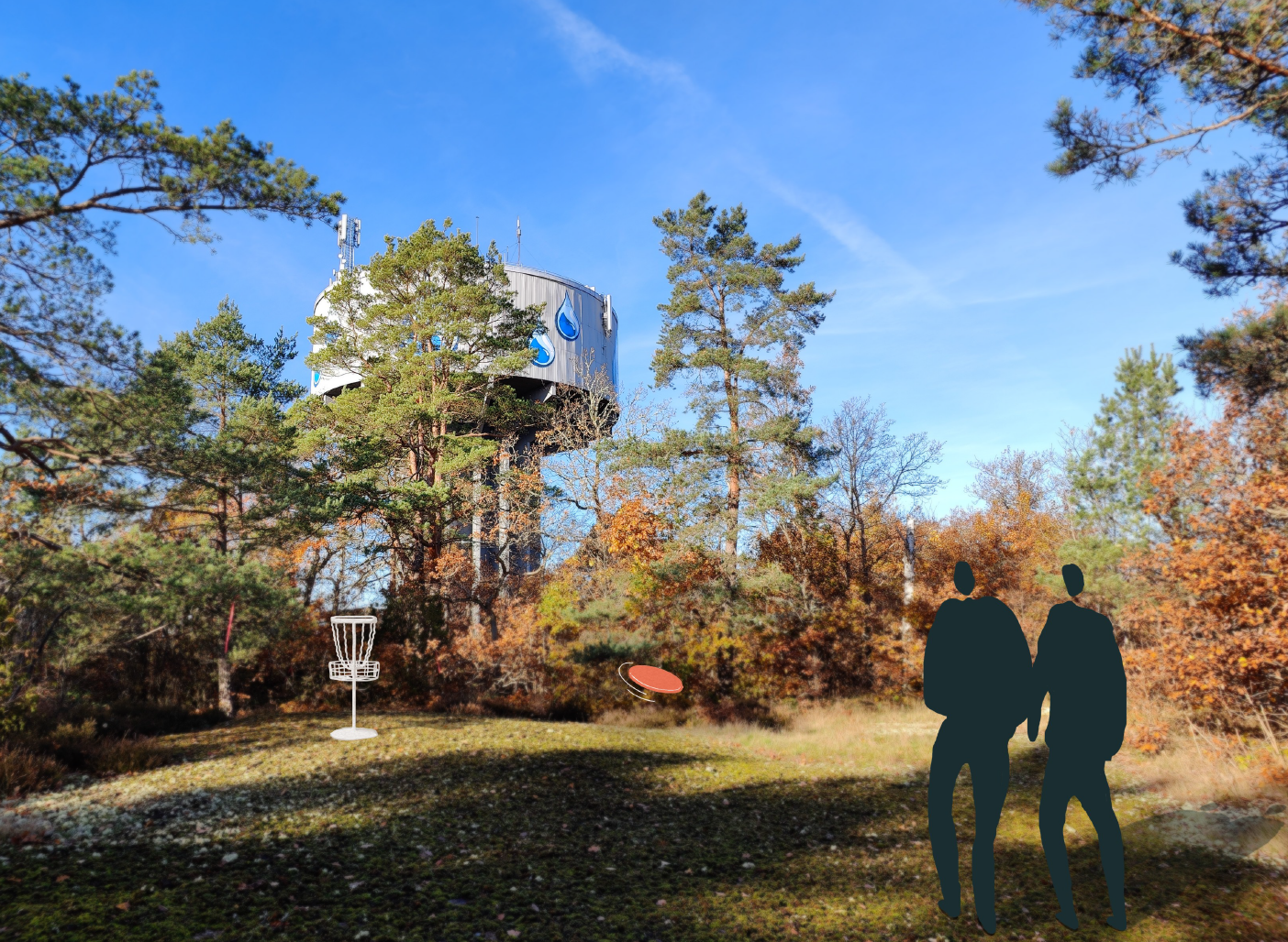 Discgolfbana nya vattentornet