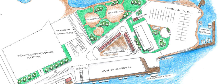 Planlösningsförslag för en bostad i planerad bostadsrättsbyggnad