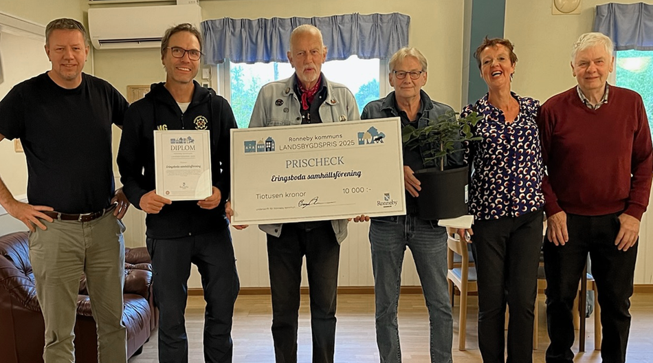 Eringsboda samhällsförening mottar Landsbygdspriset 2025