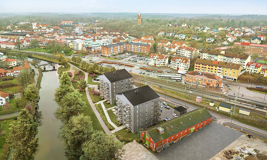 Skiss på hyresbostäder